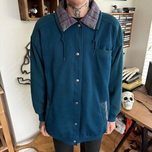 Vintage 90s Reversible Lined Windbreaker Jacket by Current Seen ~ Size L